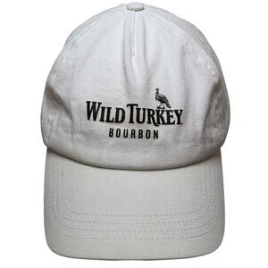 Wild Turkey‎ Bourbon Hat Baseball Cap Adjustable Strapback Mens White